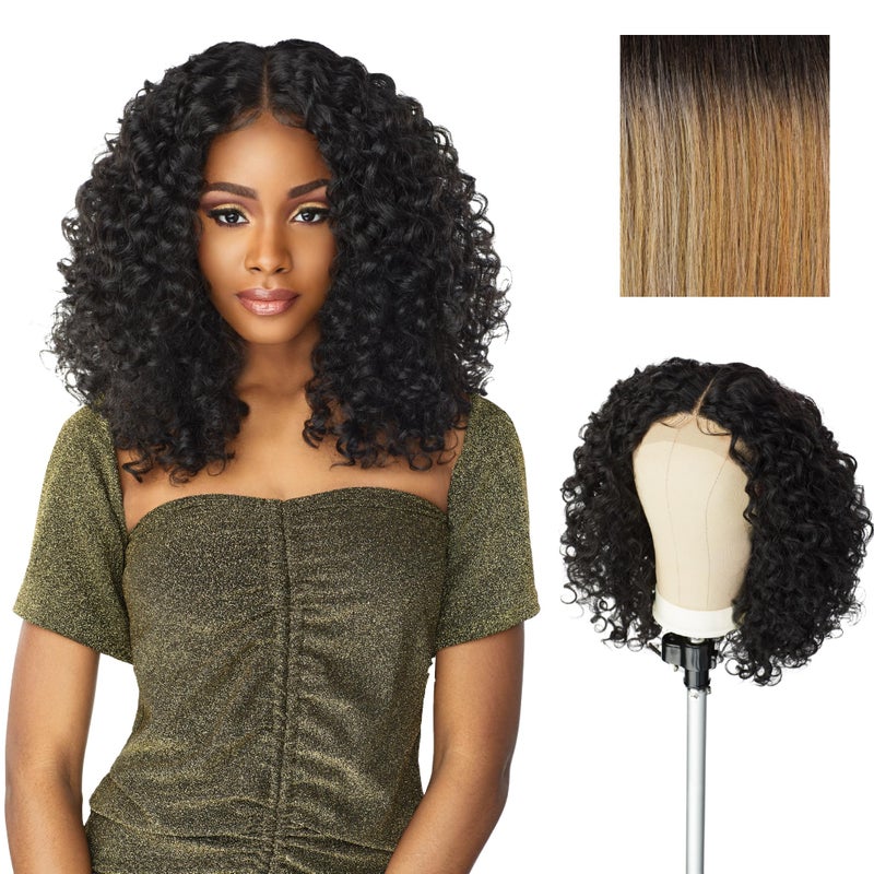 Sensationnel Butta Lace Wigs - Unit 5 Extra Wide 5 Inch Deep Parting Synthetic Preplucked Hairline Glueless Lacefront (T4/HONEYBLONDE) - Image 1